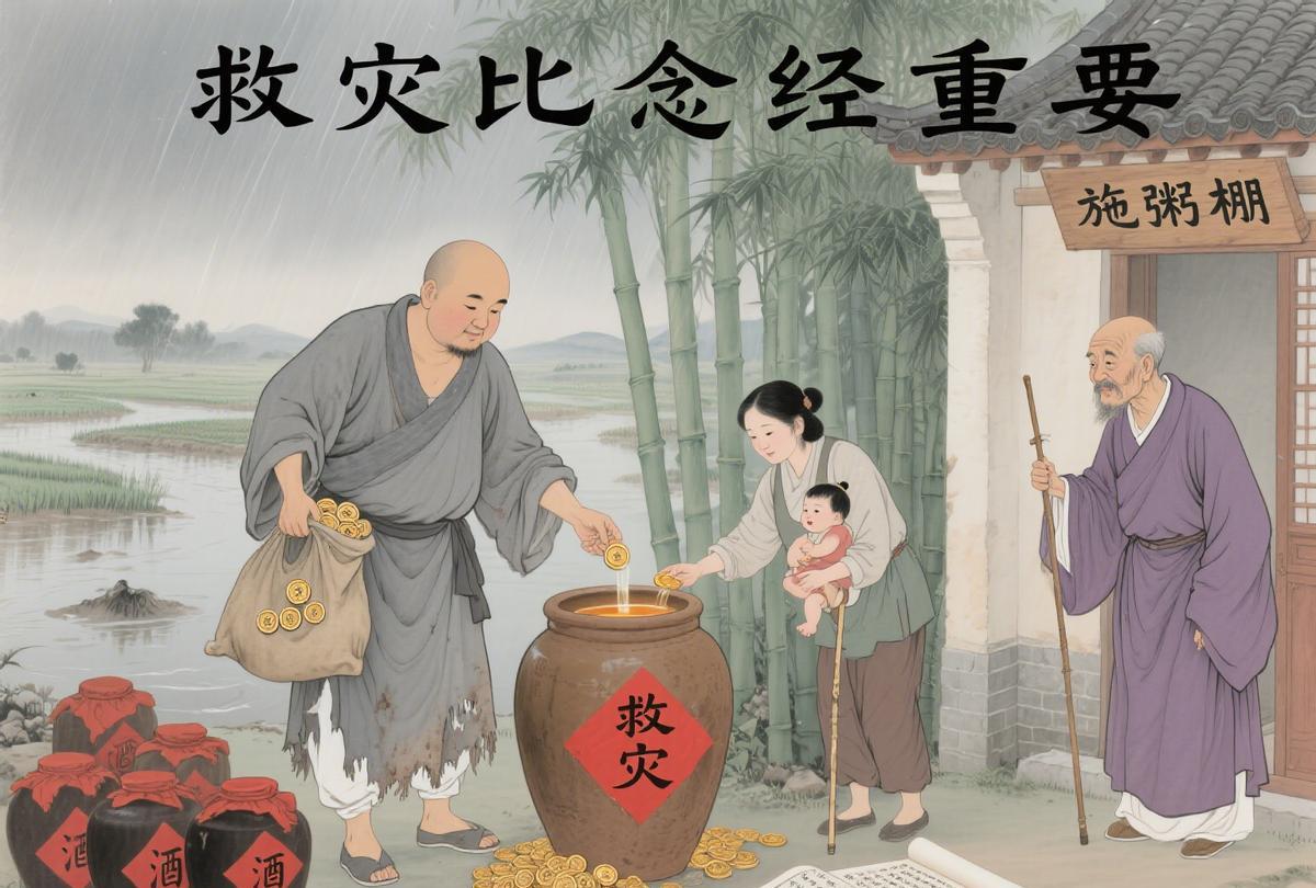 和尚偷酿酒救灾！赚的钱全捐灾民，被罚抄经：救灾比念经重要唐朝最暖“破戒救民”
