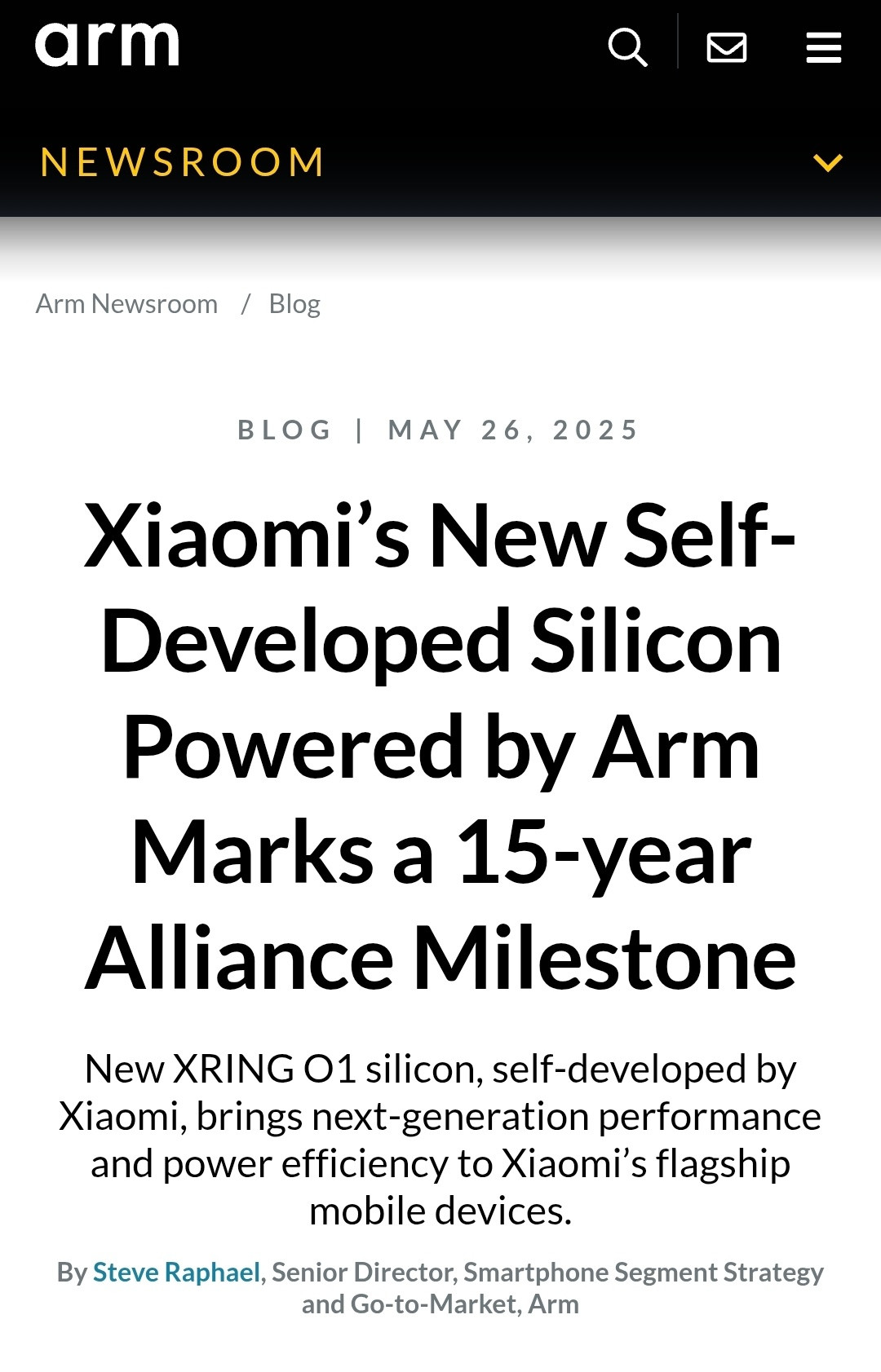 ARM证实小米玄戒O1确为自研，闹剧可以停了。很难想象，国产自研的真实性居然需要