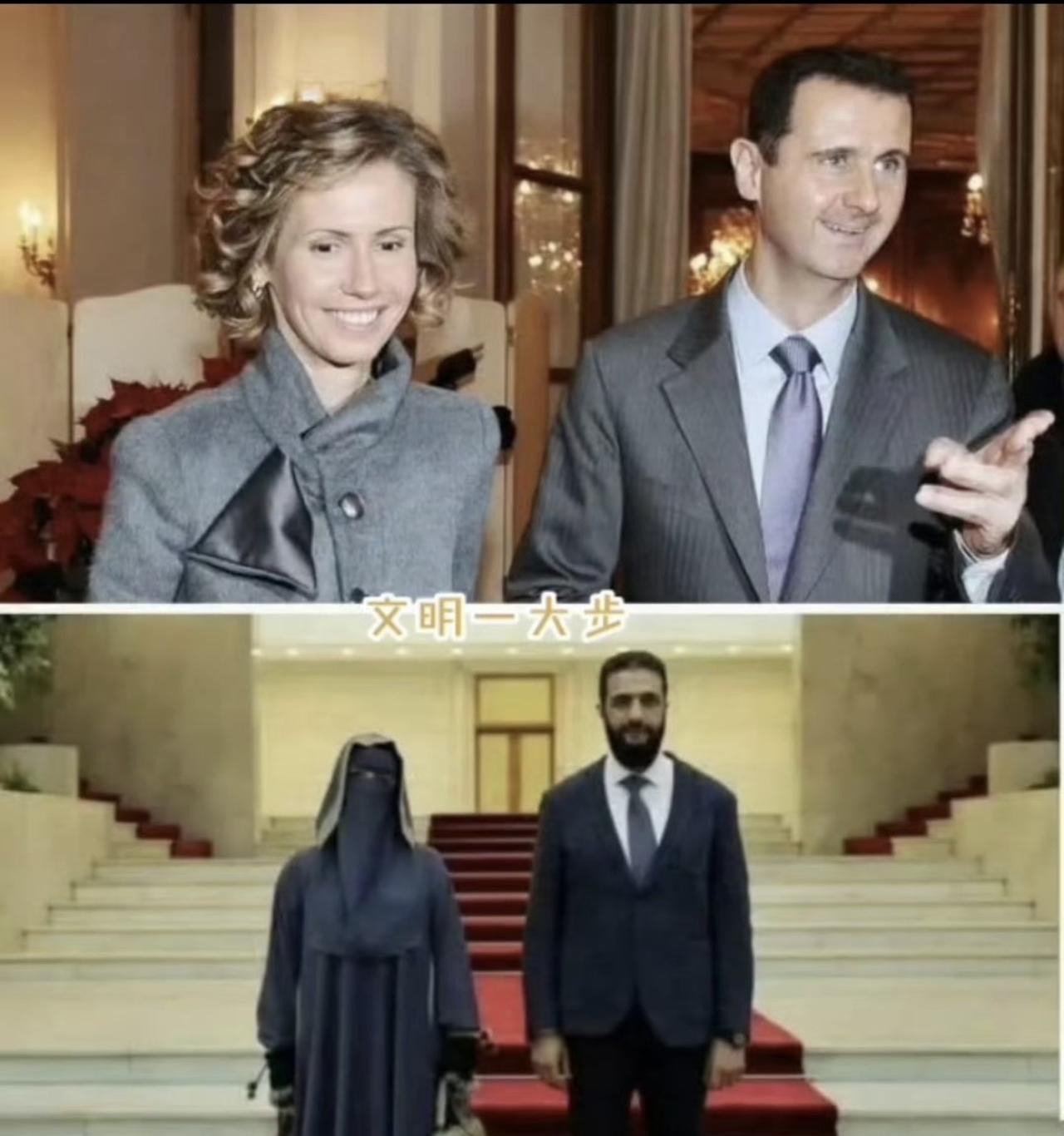 哈哈哈哈！西方媒体渲染的文明一大步，从阿富汗到叙利亚！也不知道当初在街头庆祝巴沙