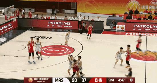 中国男篮真是复兴有望了！在今天进行的中国男篮和马来西亚男篮的U16亚洲杯小组赛中