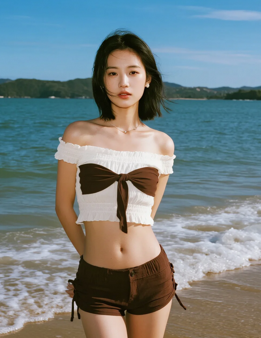 赤脚走在沙滩上，听海浪诉说心事