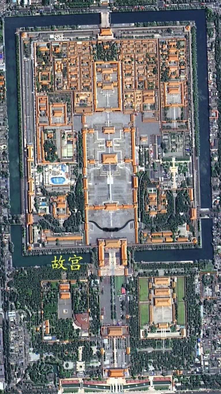 故宫博物院最近高清卫星图