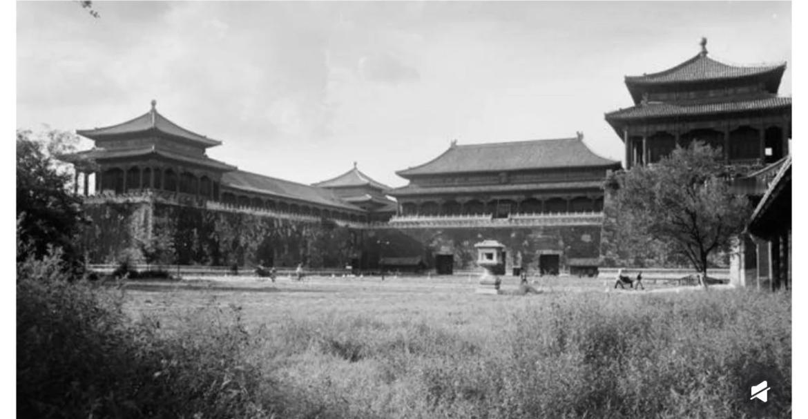 新中国成立前的故宫荒草丛生、老鼠遍地、屎尿横流、垃圾如山，甚至还有流浪汉搭建的栖