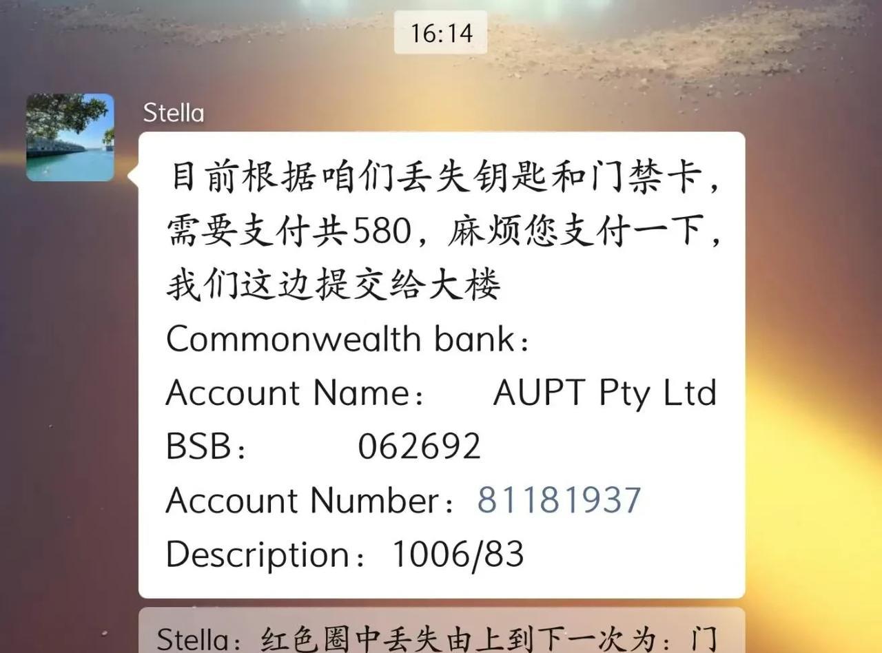 刚看到一个朋友小孩子在澳洲读书，钥匙掉了，叫专业人来开，结果需要580元！看来