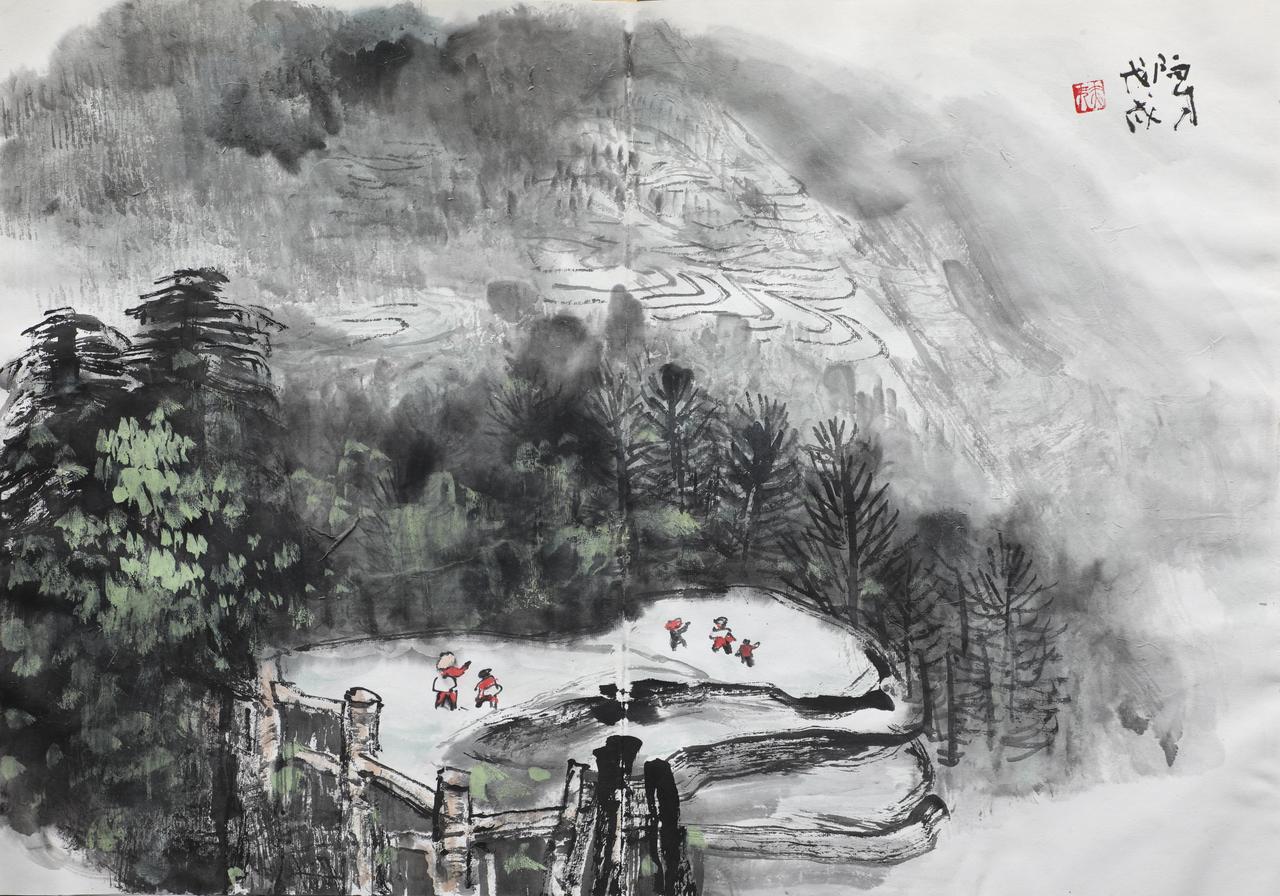 什么是山水画的虚实？在画面上，景物是实，空白是虚；近景是实，远景是虚；露出来