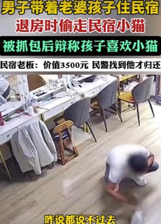“顺便不如顺手快？！”河南洛阳，男子一家三口住民宿，临走时，将民宿一只价值350
