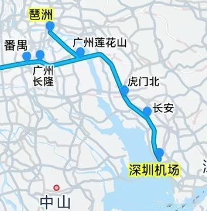 通车！东莞西联络线！穗莞深线在琶洲坐城轨可以说是非常的方便直达深圳机场，但是这