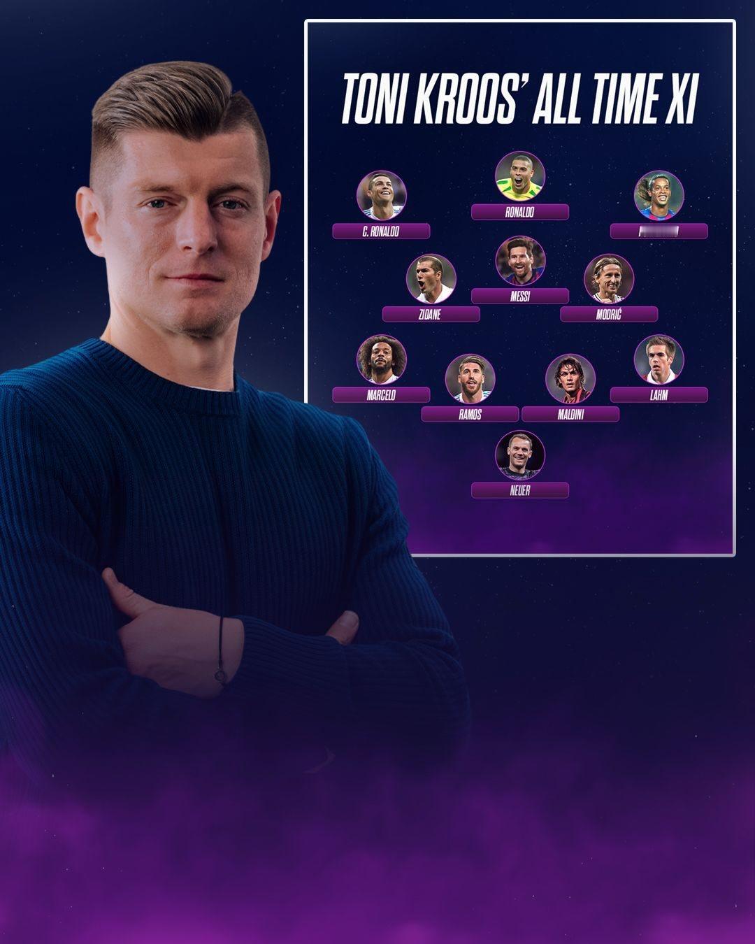 克罗斯评历史最佳阵容，克罗斯IG：“大家怎么看？”halamadrid