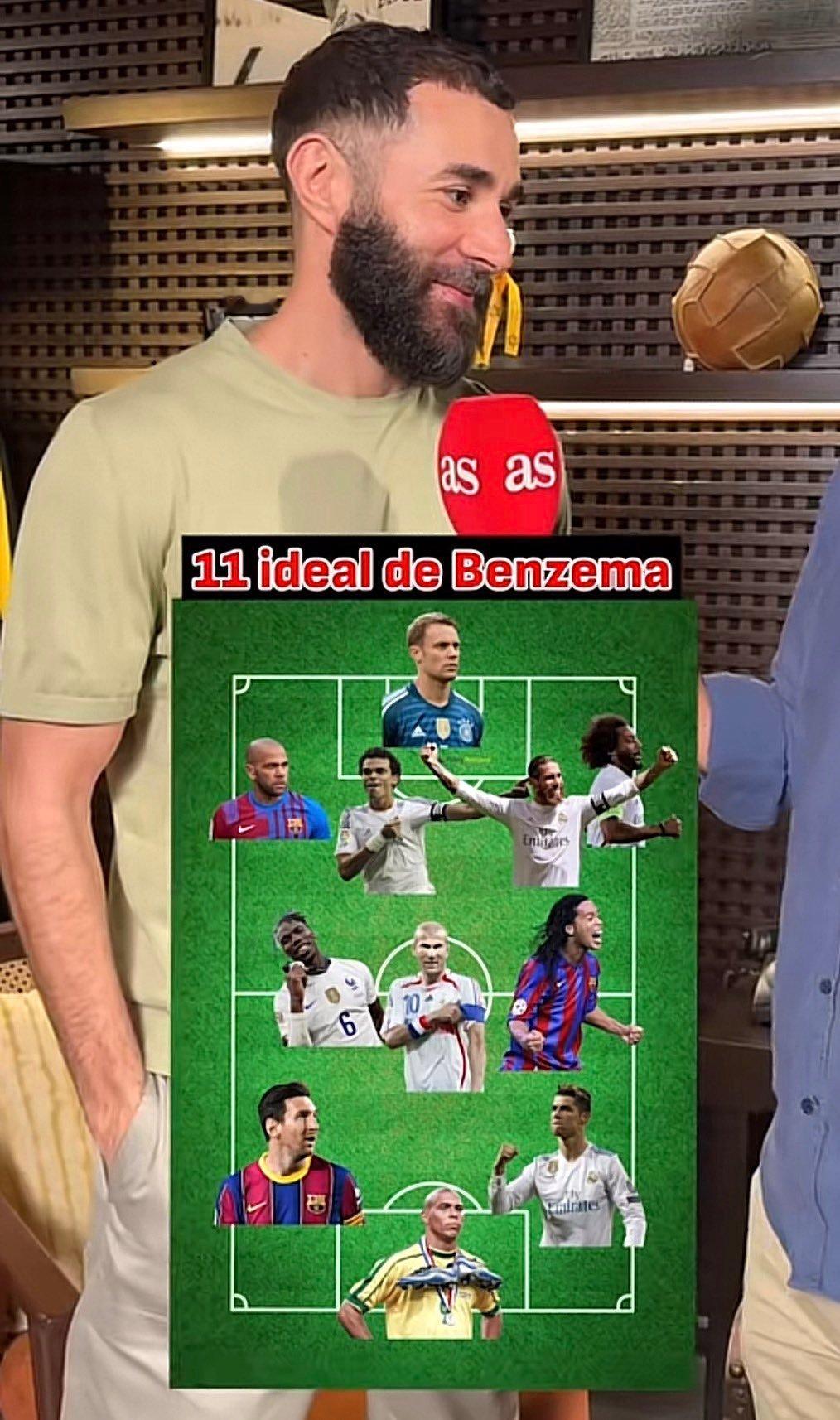 本泽马评最佳阵容！