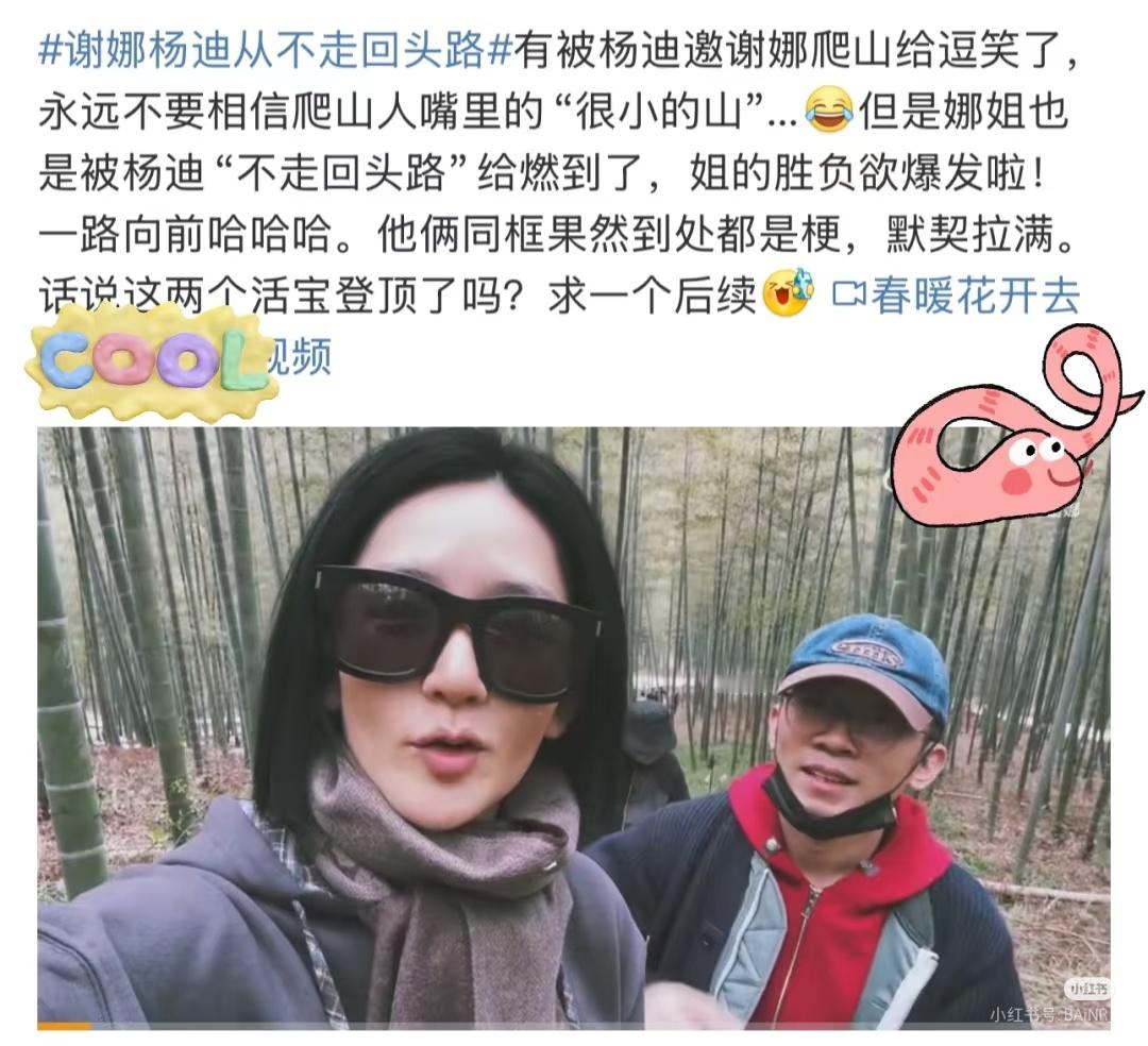 杨迪娜姐从不走回头路哈哈哈笑飞娜姐：说好的很小的山呢？！我这该死的胜负欲[dog