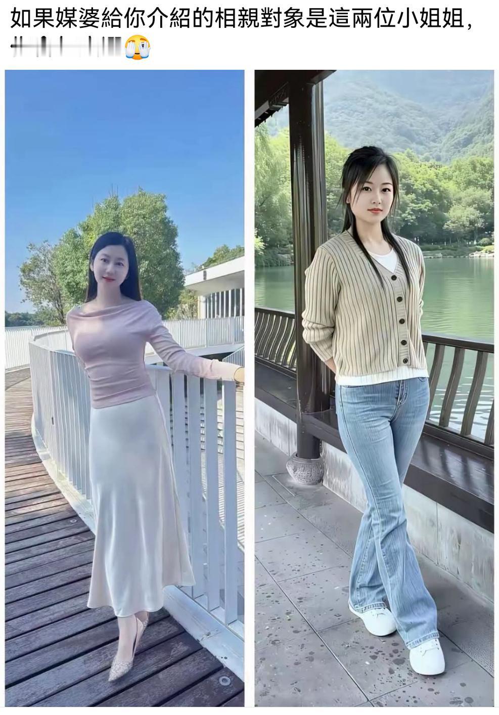 如果媒婆给你介绍了下面这两位相亲女生，二选一你会怎么选？