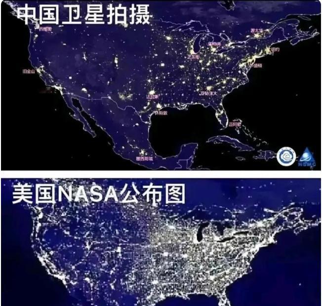美论坛：如果中国发电量真的世界第一，为什么夜晚没有印度亮？最近有张太空拍的夜景