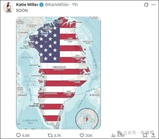 看CNN的采访，真是让人大开眼界。白宫办公厅副主任斯蒂芬·米勒说：格陵兰岛应