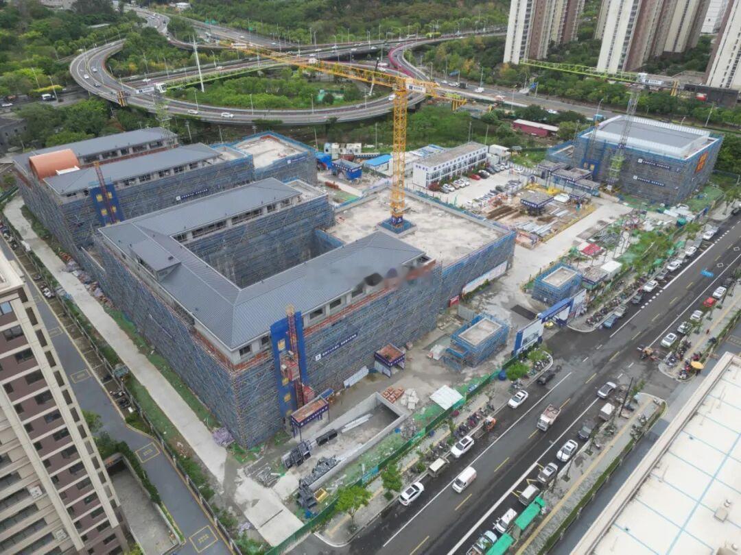 福州白湖北园麦顶分校正朝着6月底前全面完工的目标全力冲刺项目建成后，将极大缓解南