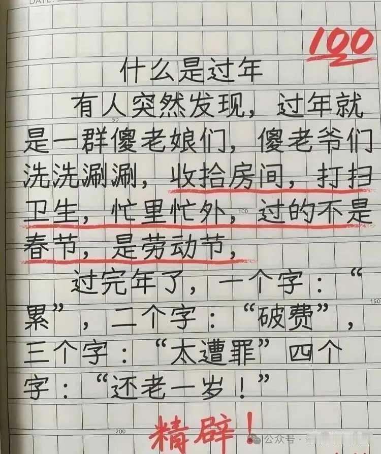 上了年纪的人，真的不想过年。正如这位小孩哥说的，过的不是春节，而是劳动节。又