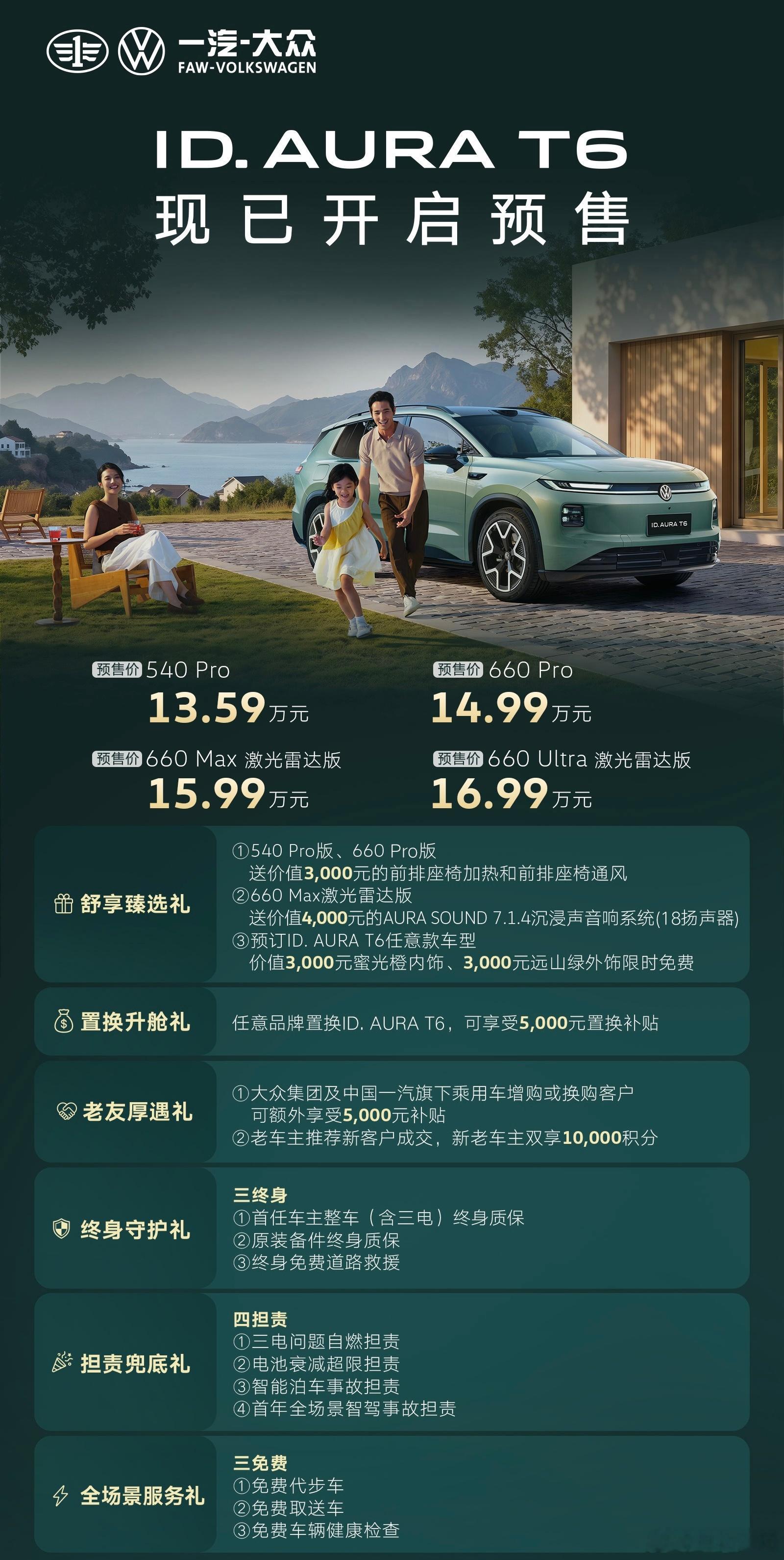 一汽大众T6上市价来也13.59万元起～4米8的纯电SUV能到这个价格也是非常罕