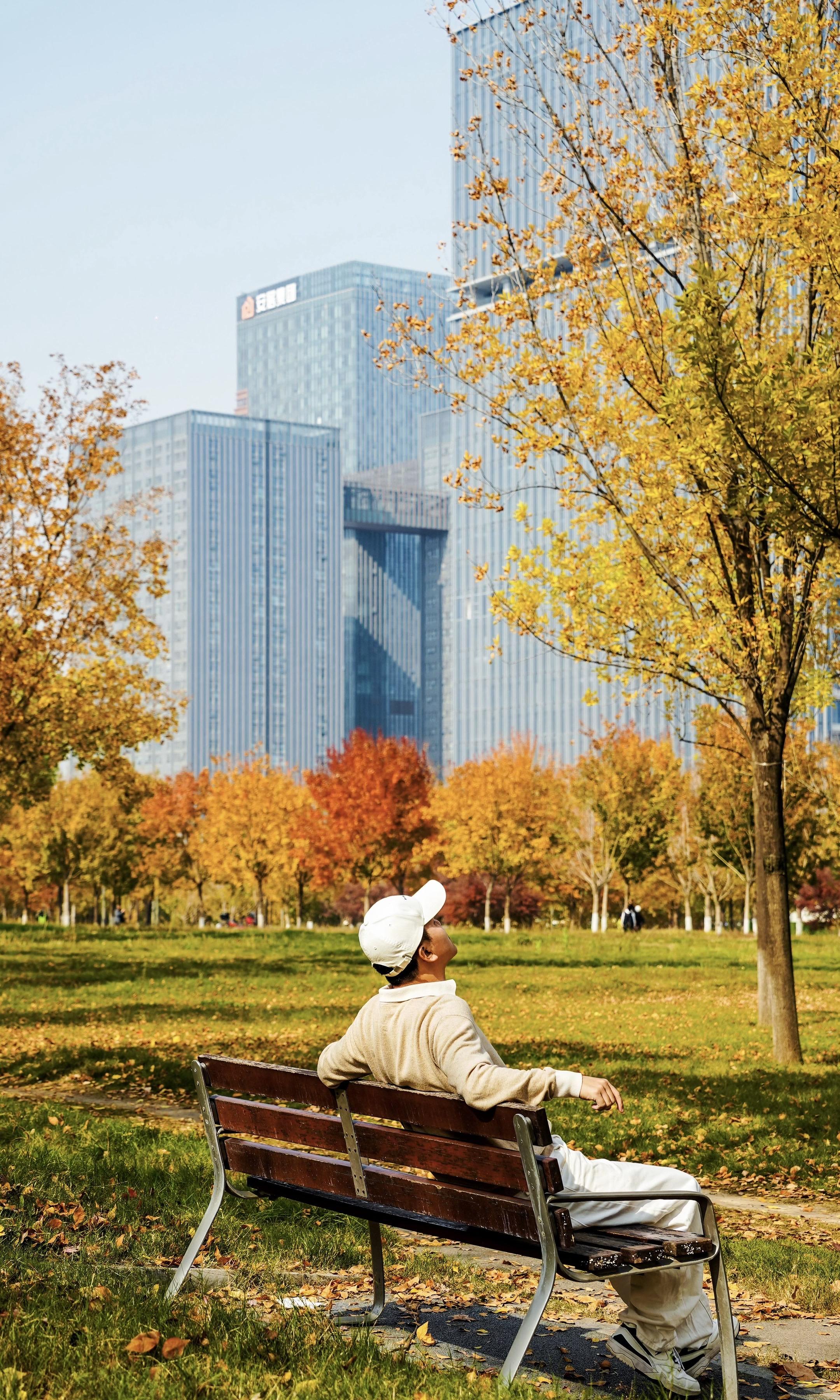 真不是纽约🍁西安宝藏公园赏秋，人少地铁直达还免费❗️。真的不在纽约中...