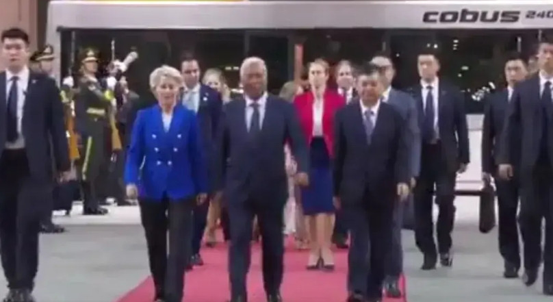 #冯德莱恩抵达北京后发文有何亮点#真羡慕天性乐观的朋友，他们总能在荆棘中看到玫瑰
