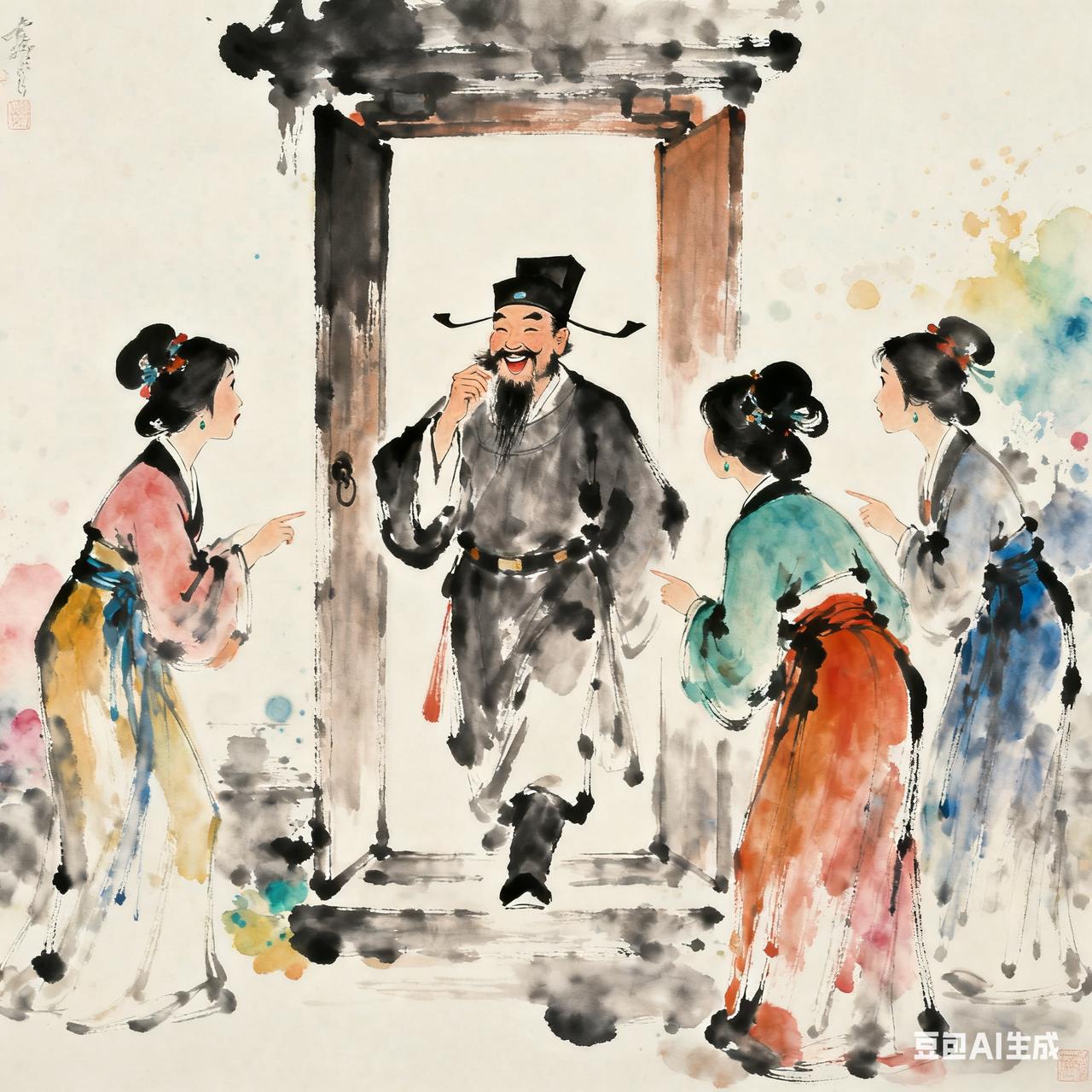 古代贪官搞笑段子贪官新纳了第三房姨太，三个老婆凑在一处，竟比起了“功劳”。