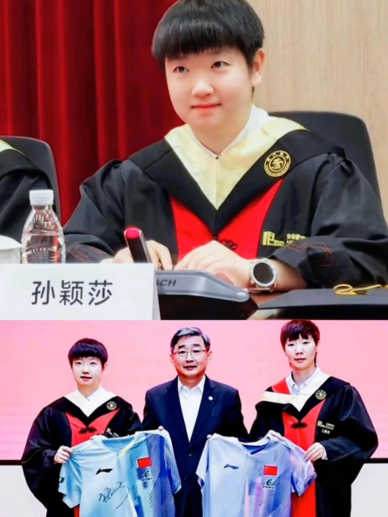 原来毕业那天，莎莎和曼昱都和院长合影了，亲笔签名真的好潇洒的字迹，珍藏版！上海