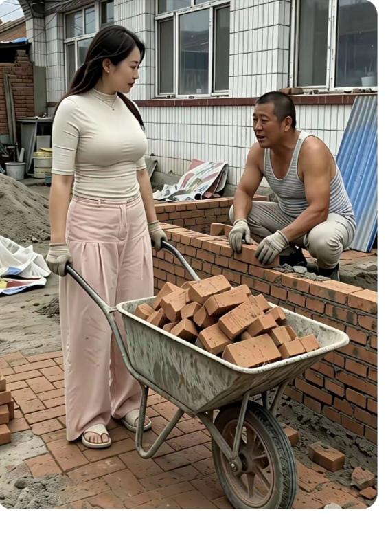 恩爱如初大叔大妈多恩爱；结婚已有三十载；平时恩爱就如初；今天说是砌院墙；