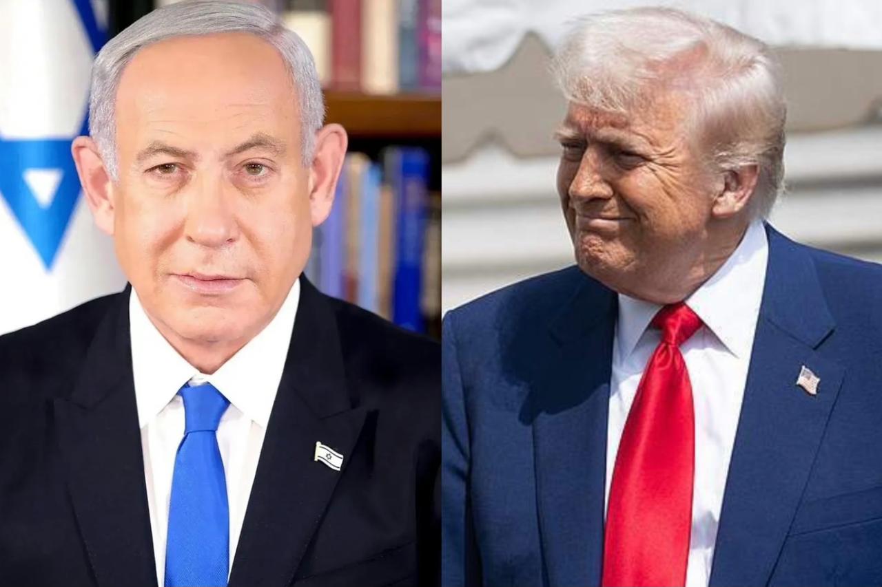 特朗普老登，今年80了！内塔尼亚胡老登，今年77了！两人一大把年纪了，还不积