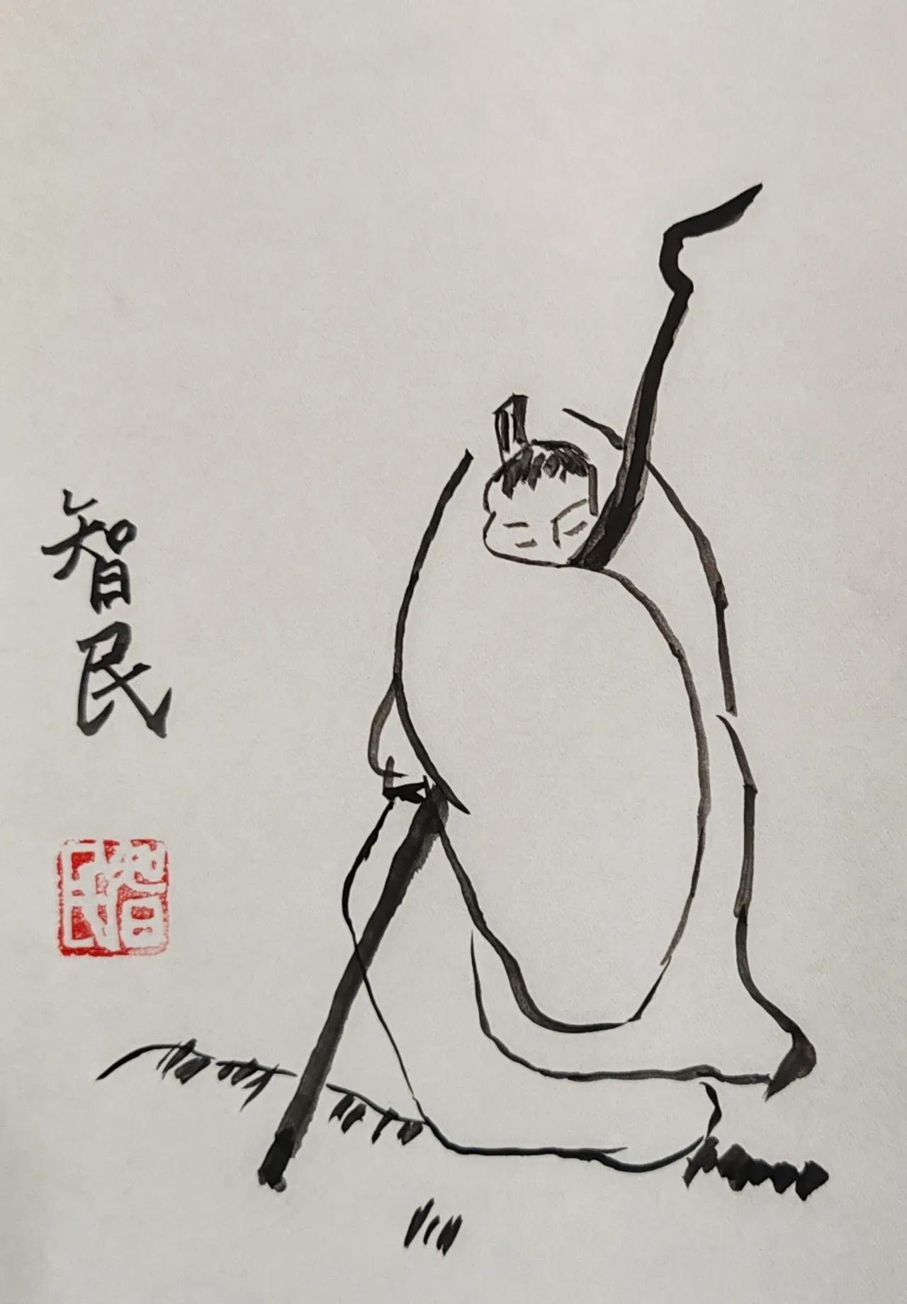 自己闲来无事，画了一副简单画。