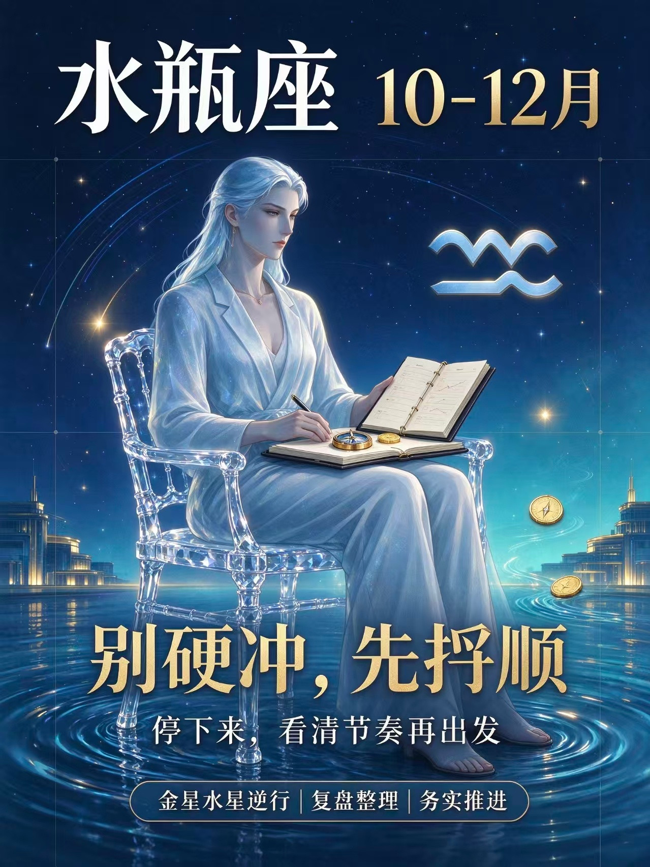 水瓶座10-12月｜别硬冲，先捋顺最后一季度（10-12月），想认真跟你们聊聊—