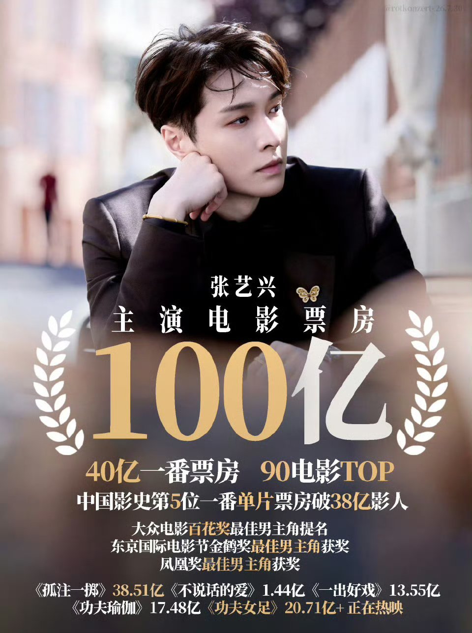 无拼盘无特出！恭喜一番票房40亿！🎉主演票房达百亿的张艺兴！张艺兴主演电影票房