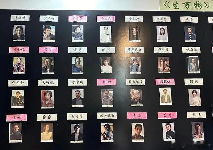 生万物当初的选角墙照片俺们绣绣照片用的是入围了国际A类电影节的江萌啊，果然杨幂走