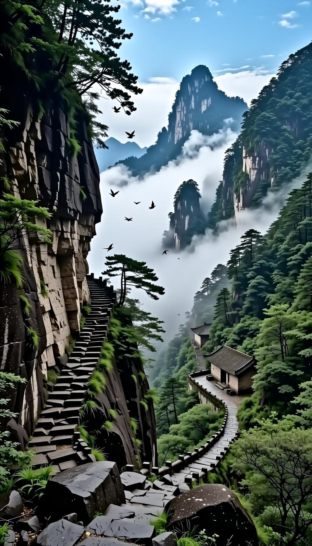 李白笔下的蜀道之险险峻的山势李白在《蜀道难》中写道：“噫吁嚱，危乎高哉！蜀道