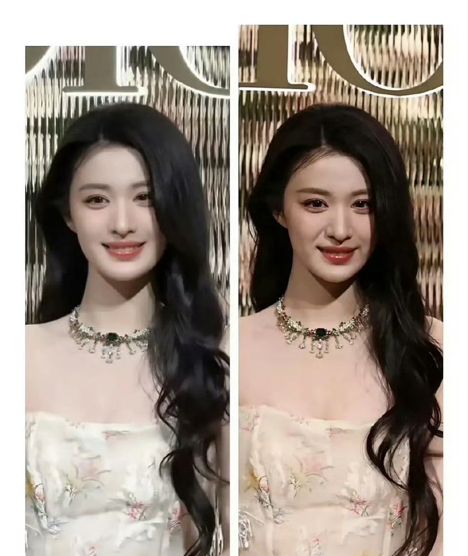 王楚然和周也生图和精修差距大吗？