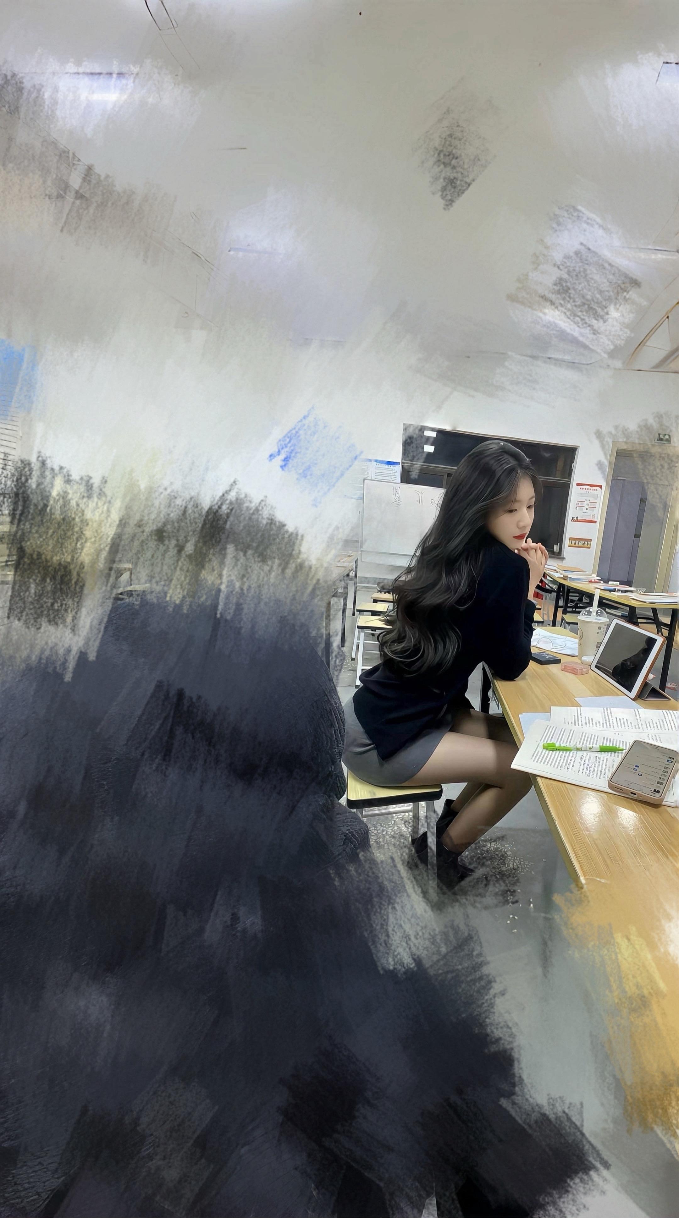 同桌的她已长发及腰