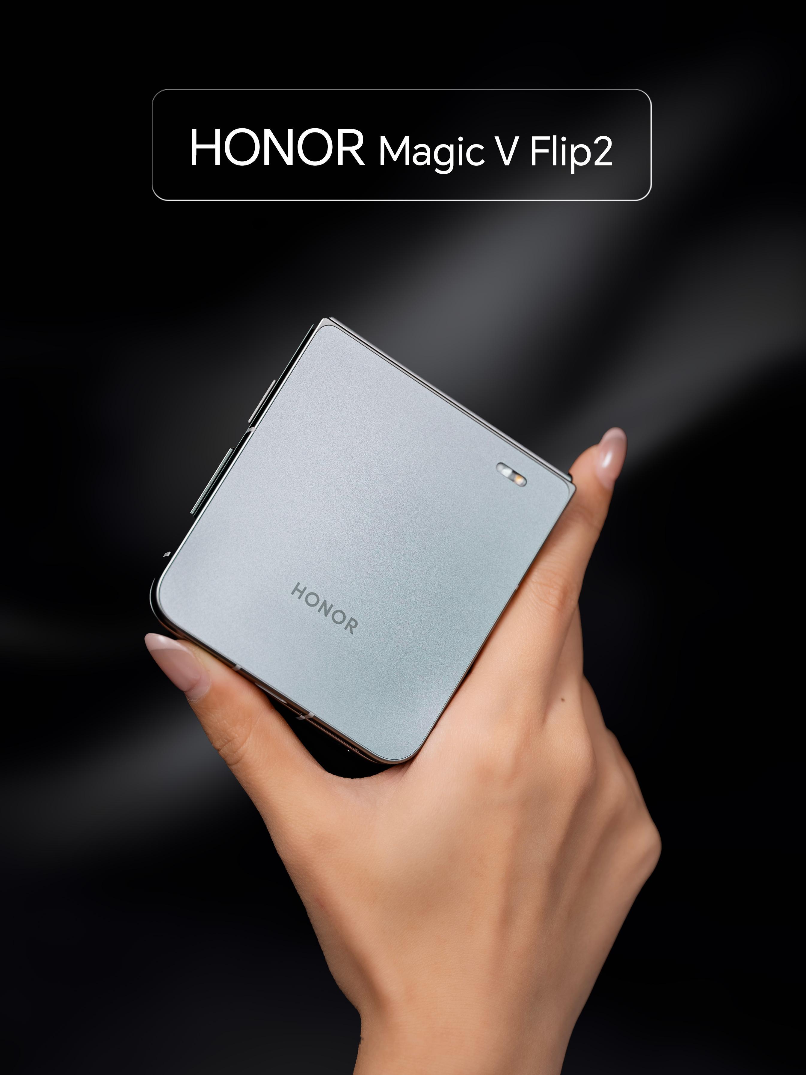 HYK图赏｜荣耀MagicVFlip2我们收到的是钛空灰版本。航空级金属喷砂