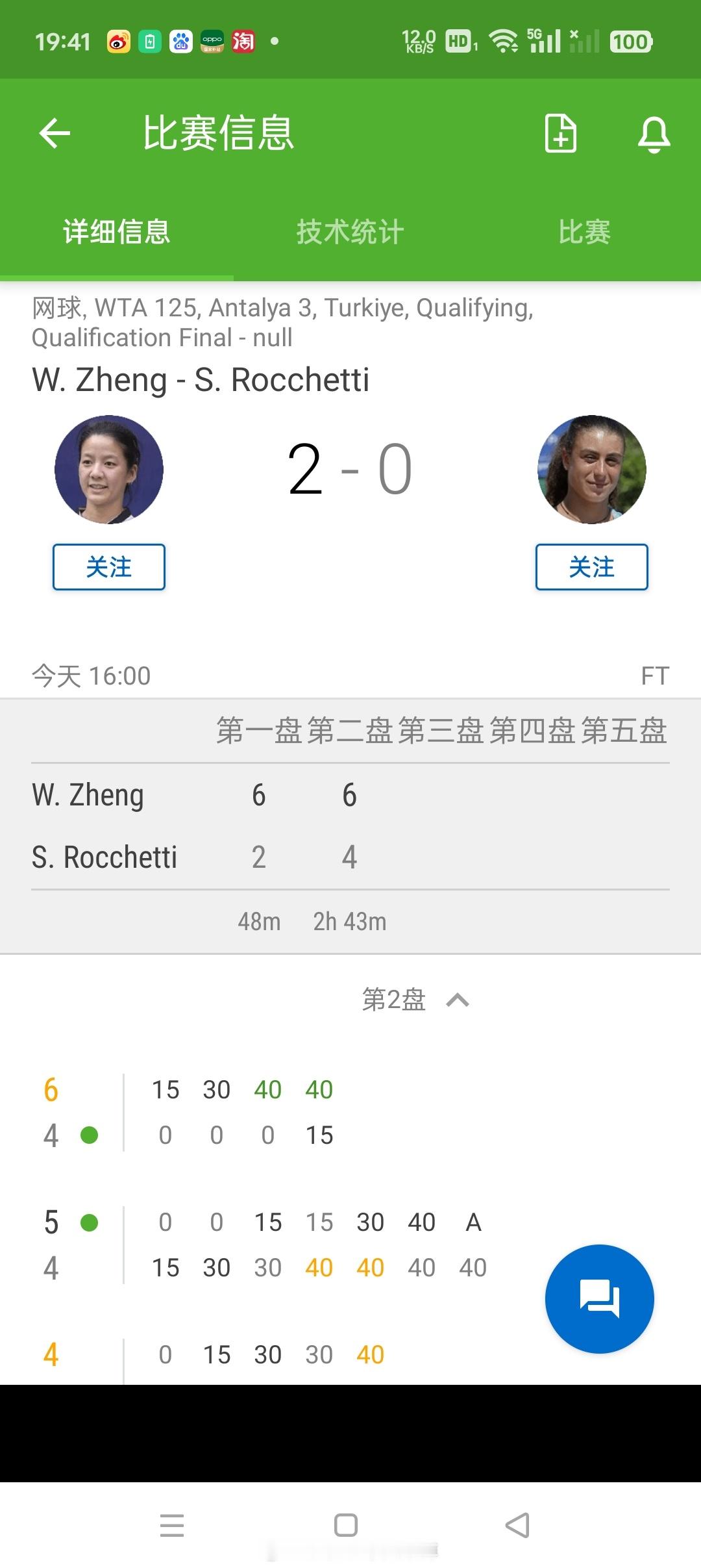 小花小草资讯【安塔利亚WTA125K】女单资格赛第一轮🇨🇳2号种子