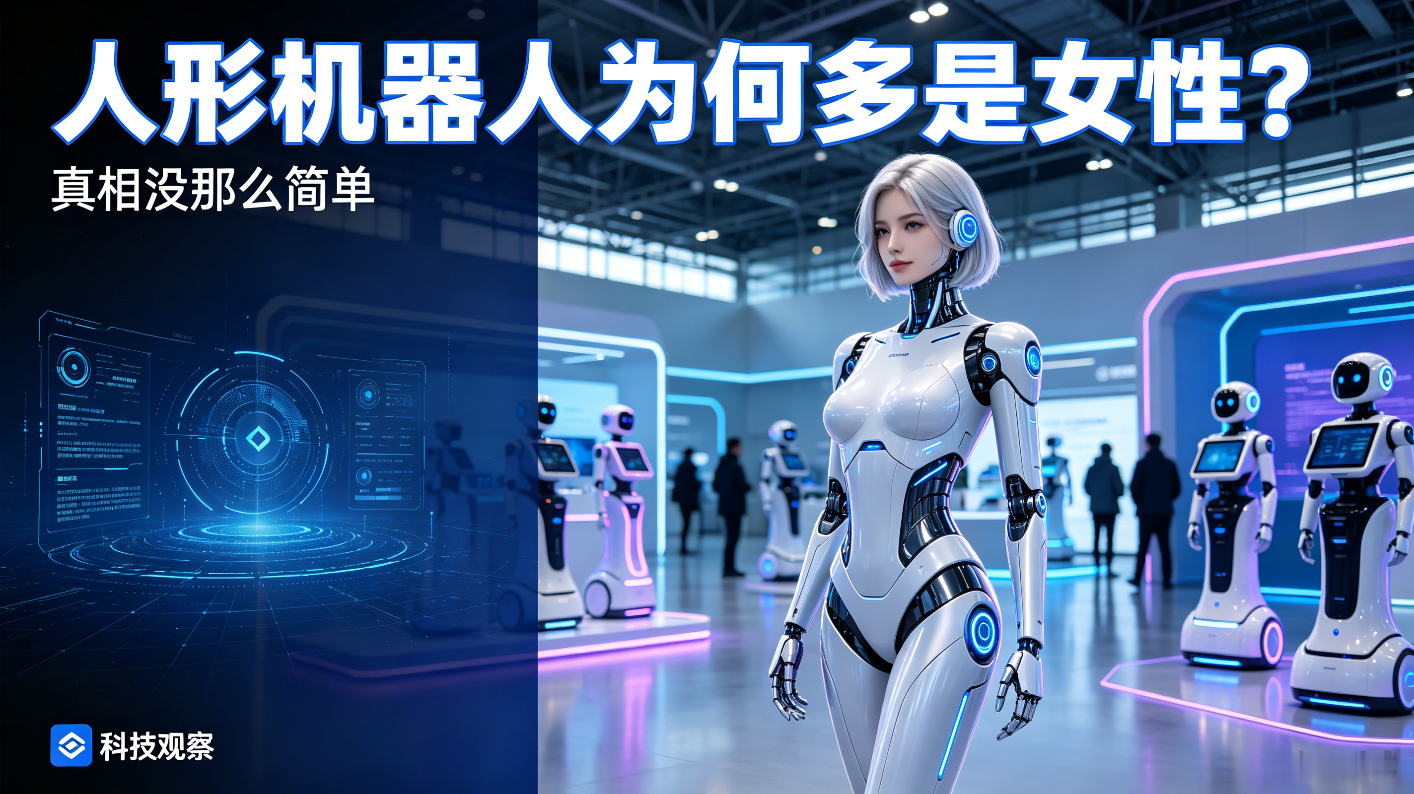 《人形机器人为何多是女性？真相没那么简单》走进任何一场科技展，你会发现：服务员机器人叫“小美”，导览