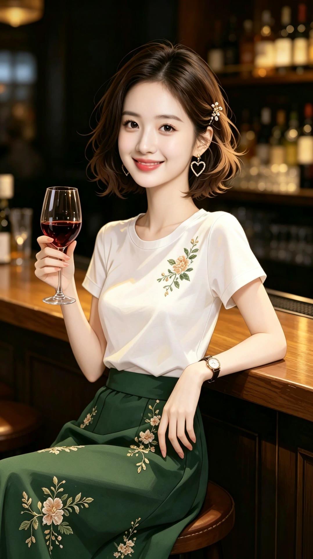 花间一壶酒，对酌意悠悠。