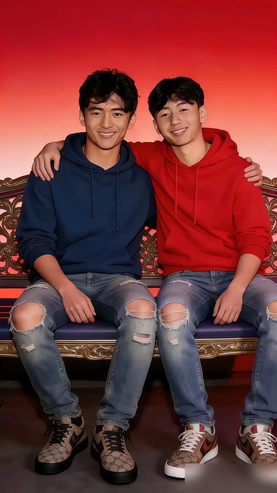 谢霆锋这两个儿子近照曝光，18岁的Lucas和15岁的Quintus，简直是对全