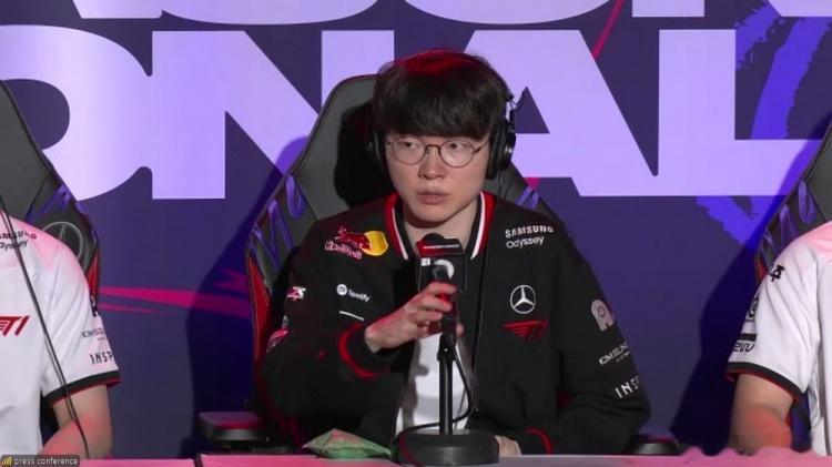 T1不敌GEN决赛失利，赛后T1全员参加媒体发布会。Faker：这次我们MSI我