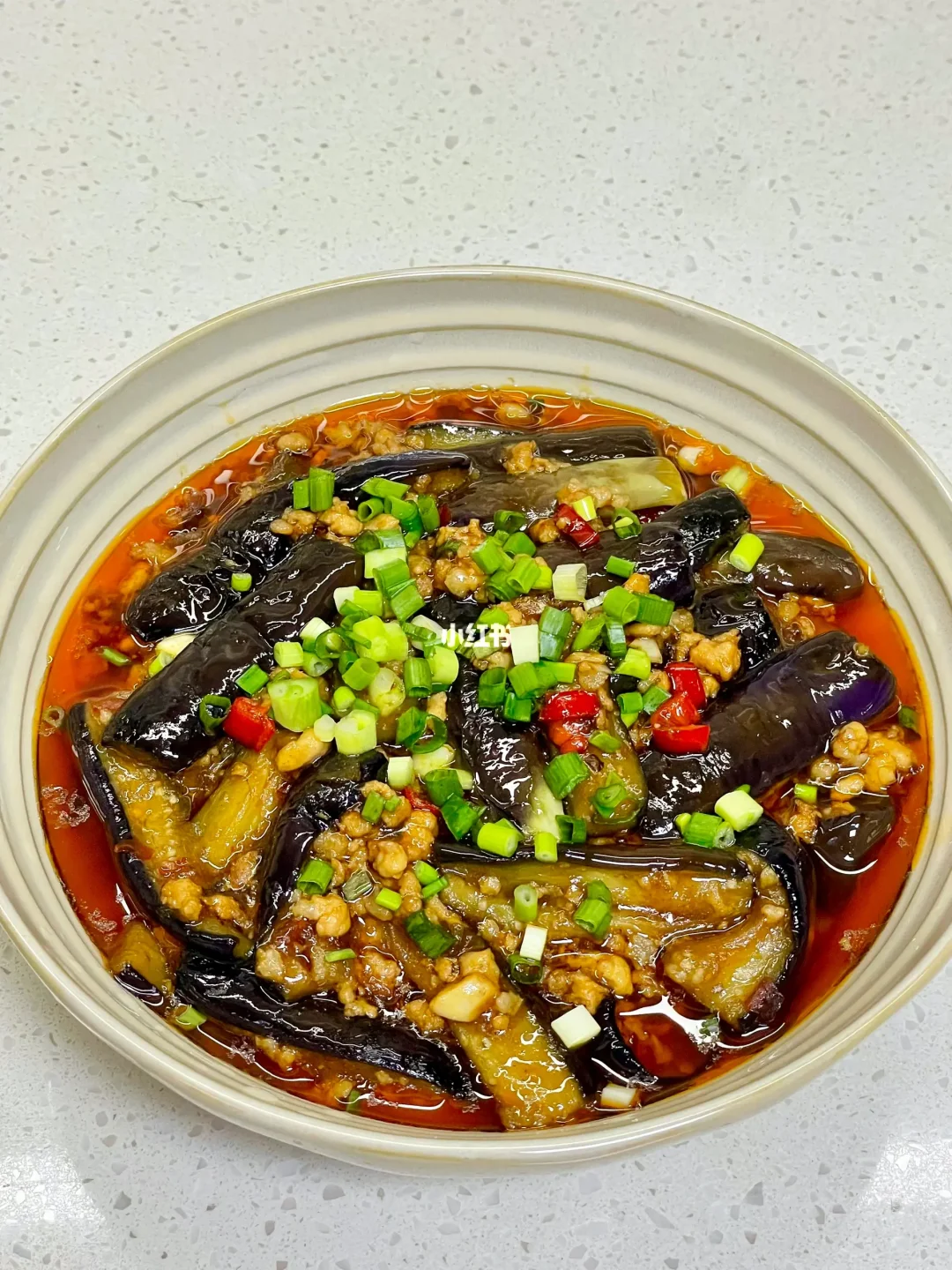 肉末茄子也太下饭了，附详细做法～