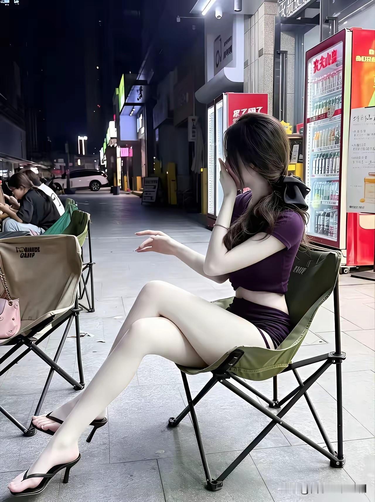 谁懂啊！这哪是冷白皮，这是自带夜间发光buff的行走打光板！深夜街边冷飕飕的路灯