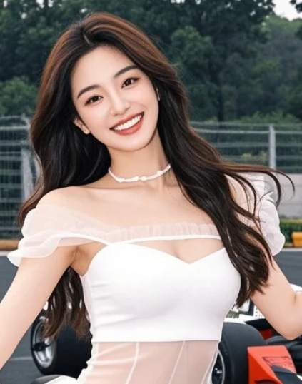 赛车场美女惊艳亮相，镜头捕捉那令人窒息的魅力光芒！