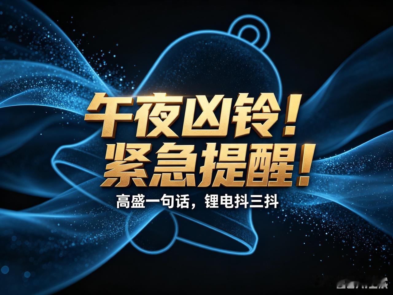 都睡了吗？高盛一句话，锂电抖三抖——是真看空，还是另有算盘？这条我必须现在发