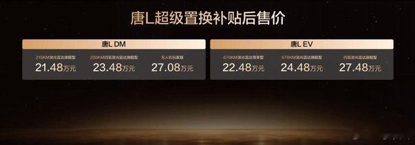 比亚迪划时代旗舰SUV唐L重磅登场！纯电版唐LEV搭载全域千伏架构，充电5分钟