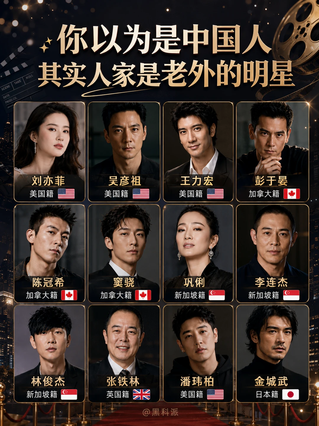 你知道这些明星其实不是中国人吗？