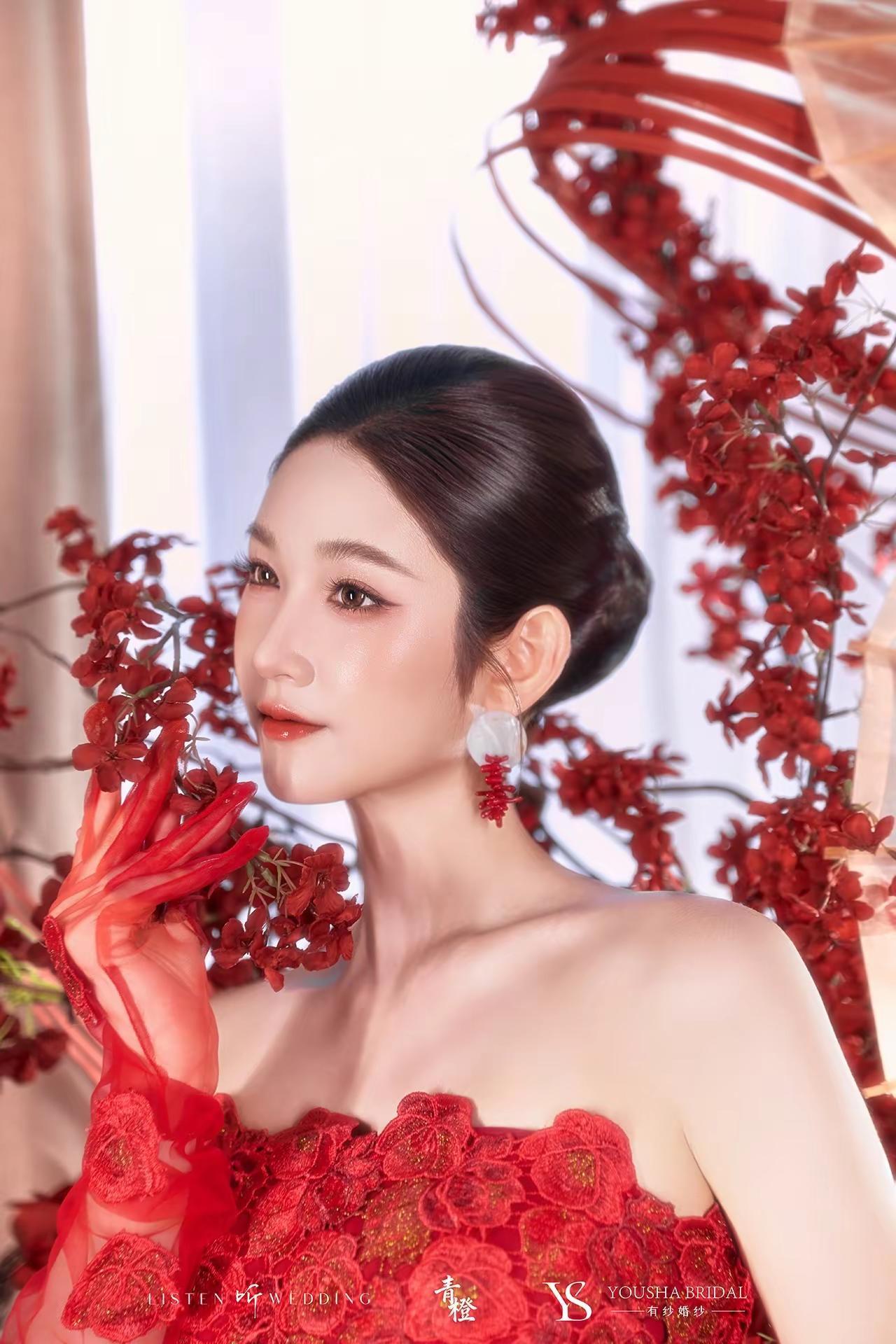 还能说什么呢我的完美旗袍。晨袍结婚古风红妆美学