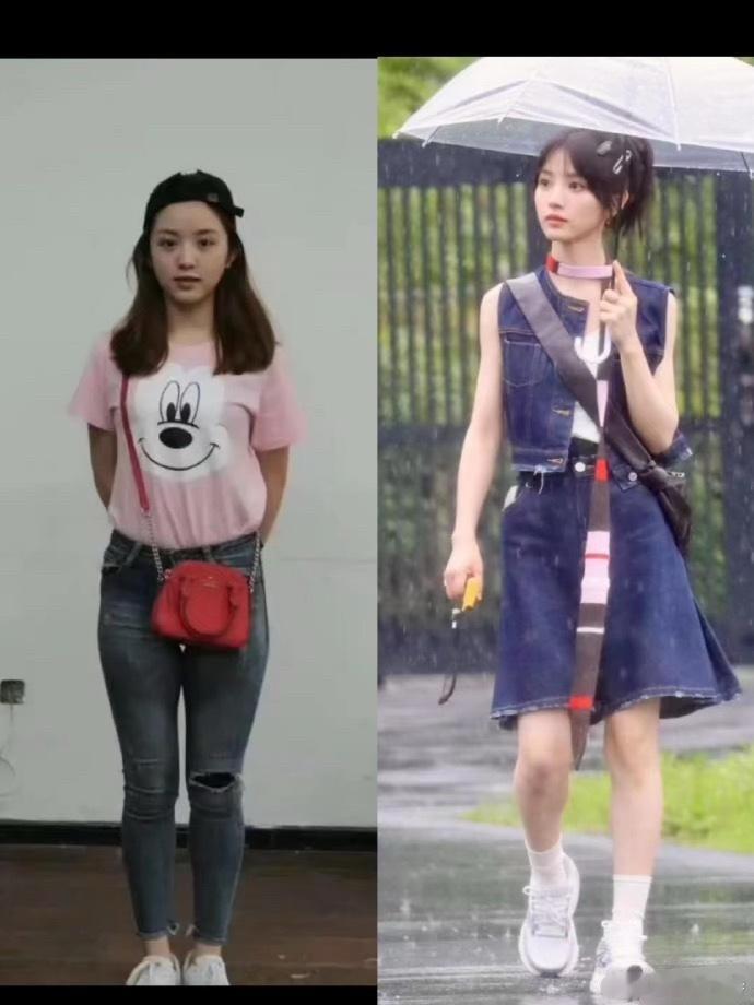 别的不说。。当明星这个身材变化就得吃多少苦