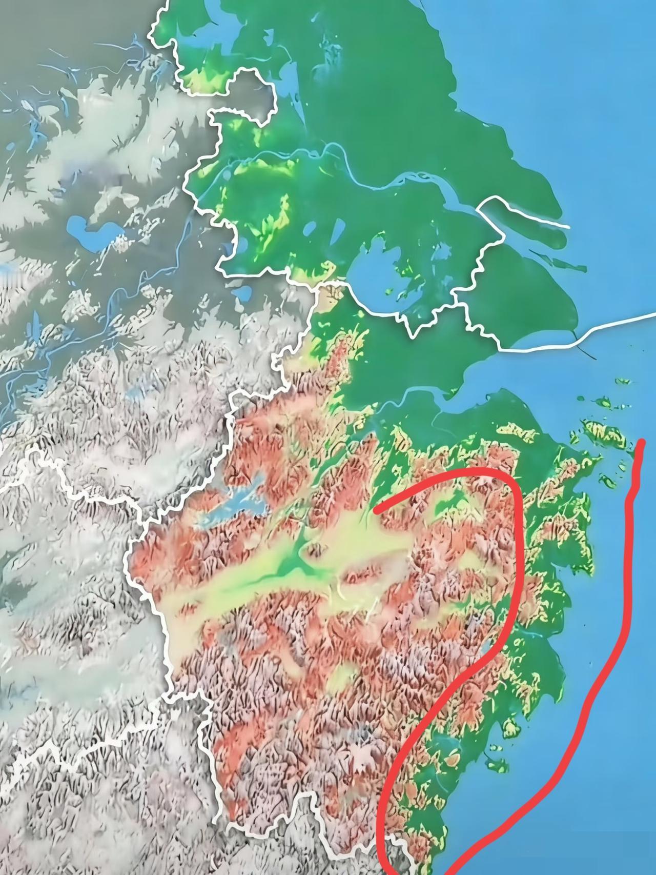 山多≠贫困，浙江经济好的不就是图上绿色那一片吗[捂脸哭]