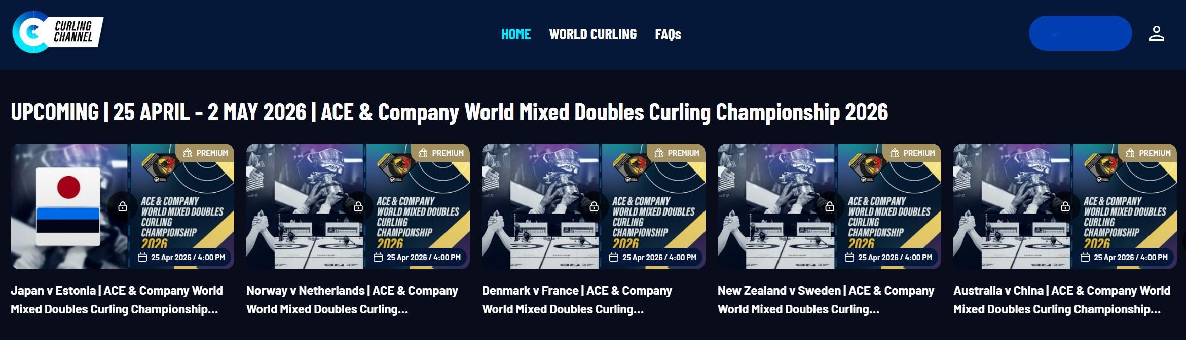 【混双冰壶世锦赛】混壶世锦赛月底开赛，中国的比赛肯定有curlingtv的转播，