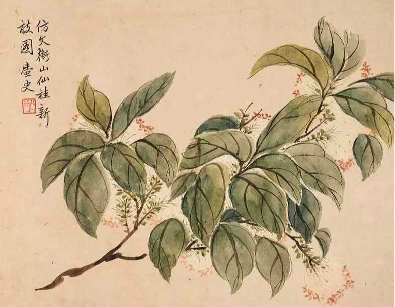 改琦花卉册，改琦（1773—1828），字伯韫，号香白，又号七芗、玉壶山人、玉